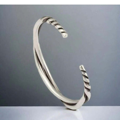 THE MEN THING Steel Bracelets VERVE TWISTED   - "6"mm Pure Adjustable Alloy Bracelet for Men & Boys