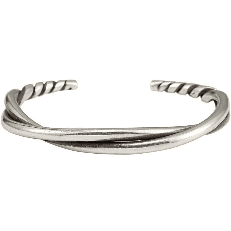 THE MEN THING Steel Bracelets VERVE TWISTED   - "6"mm Pure Adjustable Alloy Bracelet for Men & Boys
