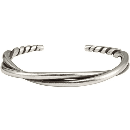 THE MEN THING Steel Bracelets VERVE TWISTED   - "6"mm Pure Adjustable Alloy Bracelet for Men & Boys
