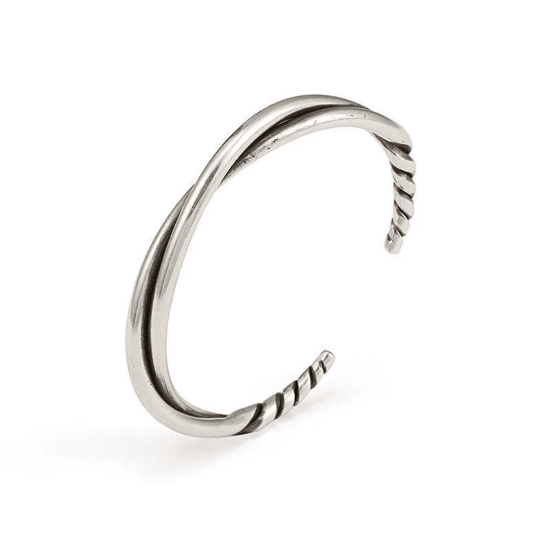THE MEN THING Steel Bracelets VERVE TWISTED   - "6"mm Pure Adjustable Alloy Bracelet for Men & Boys