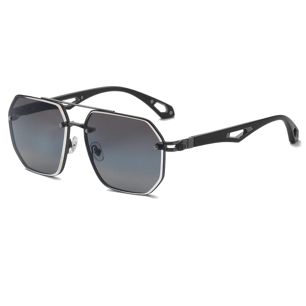 THE MEN THING Sunglasses 2101 AERO HEX HD Polarized Sunglasses for Men - UV400 Protection, Stainless Steel Frame
