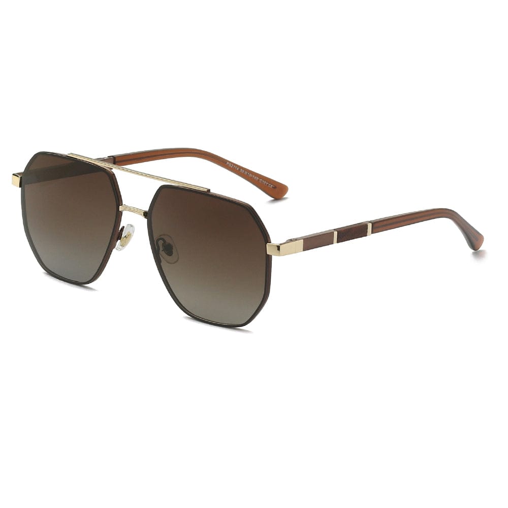 THE MEN THING Sunglasses 2114 STELLAR ANGLES -  Geometric Aviator Style - HD Polarised Sunglasses for Men - UV400 Protection, Stainless Steel Frame