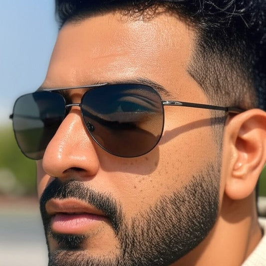 THE MEN THING Sunglasses 2139 - AERO SHADOW - HD Polarised Sunglasses for Men - UV400 Protection, Stainless Steel Frame - Gradual Grey Green