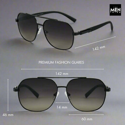 THE MEN THING Sunglasses 2150 TITAN EDGE -  Aviator Style - HD Polarised Sunglasses for Men - UV400 Protection, Stainless Steel Frame