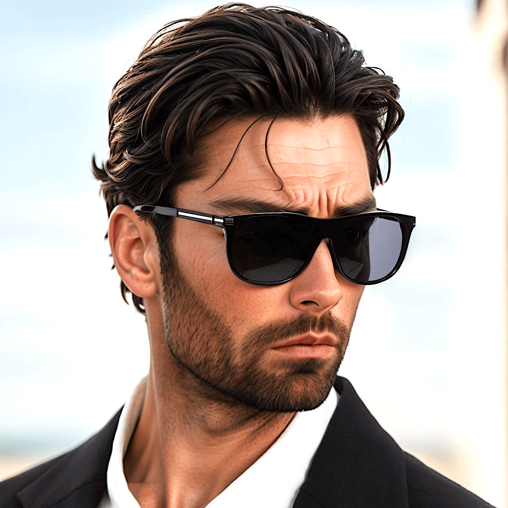 THE MEN THING Sunglasses 2161 METRO CLASSIC -  Wayfarer Style - HD Polarised Sunglasses for Men - UV400 Protection, Stainless Steel Frame
