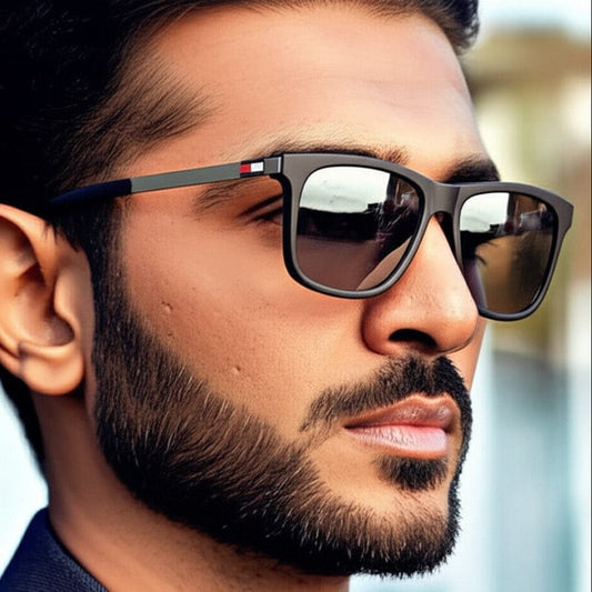THE MEN THING Sunglasses 2162 HEXA RISE HD Polarized Sunglasses for Men - UV400 Protection, Stainless Steel Frame