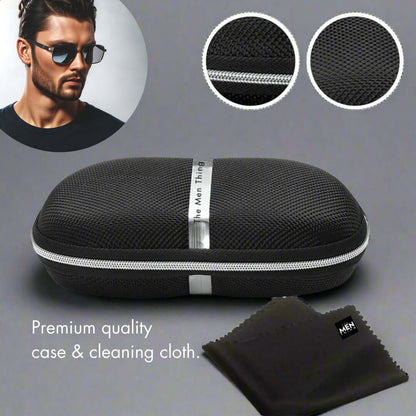 THE MEN THING Sunglasses 2172 HEX EDGE -  Geomatric Style - HD Polarised Sunglasses for Men - UV400 Protection, Stainless Steel Frame