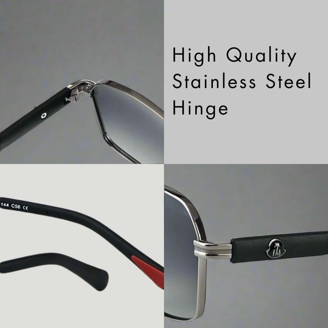 THE MEN THING Sunglasses 2172 HEX EDGE -  Geomatric Style - HD Polarised Sunglasses for Men - UV400 Protection, Stainless Steel Frame