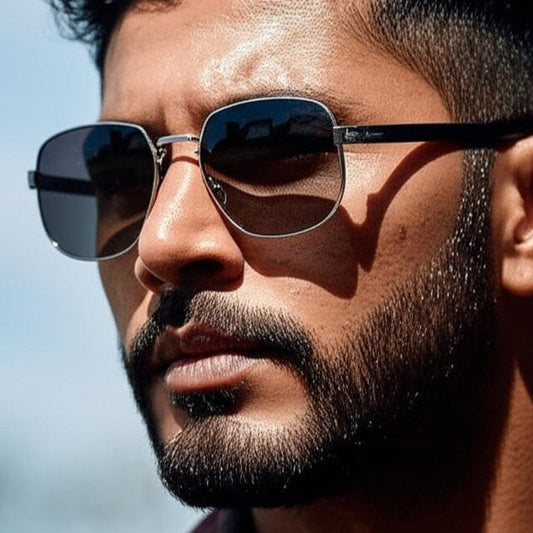 THE MEN THING Sunglasses 2176 SAFFRON TINT HD Polarized Sunglasses for Men - UV400 Protection, Stainless Steel Frame