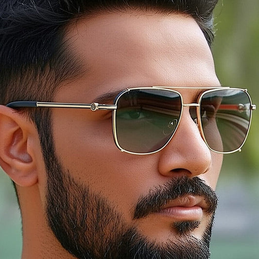 THE MEN THING Sunglasses 2177 ASH CREST HD Polarized Sunglasses for Men - UV400 Protection, Stainless Steel Frame