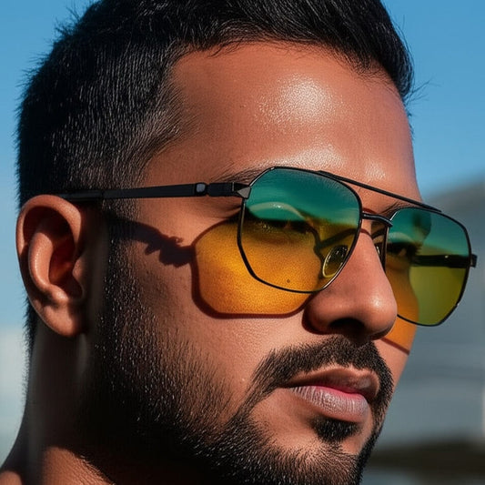 THE MEN THING Sunglasses 2188 FROST SPECTRA HD Polarized Sunglasses for Men - UV400 Protection, Stainless Steel Frame