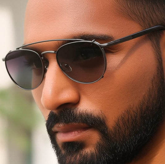 THE MEN THING Sunglasses 2196 REGENT SHADOW HD Polarized Sunglasses for Men - UV400 Protection, Stainless Steel Frame