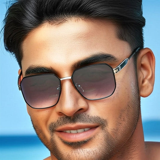 THE MEN THING Sunglasses 33155 - GRAPHITE LUXE - HD Polarised Sunglasses for Men - UV400 Protection, Stainless Steel Frame