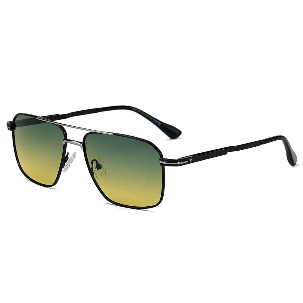 THE MEN THING Sunglasses Gradient Yellow Green 2179 ARCTIC GLINT HD Polarized Sunglasses for Men - UV400 Protection, Stainless Steel Frame