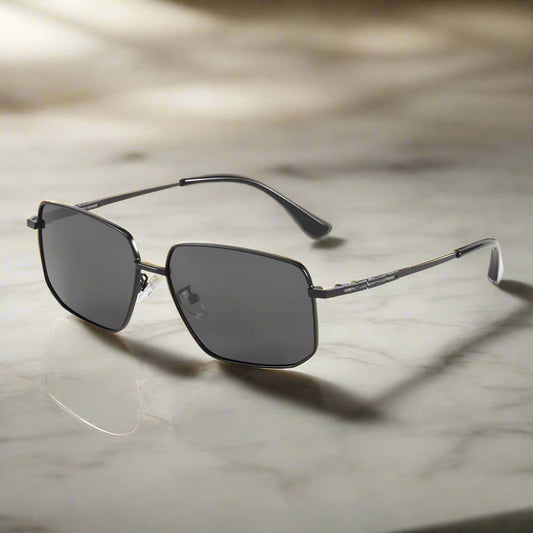 THE MEN THING Sunglasses J3292 - OBLIVION SHADE - HD Polarised Sunglasses for Men - UV400 Protection, Stainless Steel Frame - Dark Tinted