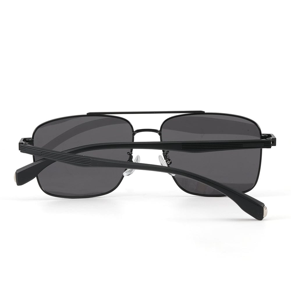 THE MEN THING Sunglasses J3293 - GLACIER LUXE - HD Polarised Sunglasses for Men - UV400 Protection, Stainless Steel Frame - Black Lenses