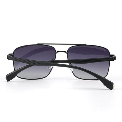 THE MEN THING Sunglasses J3293 - GLACIER LUXE - HD Polarised Sunglasses for Men - UV400 Protection, Stainless Steel Frame - Gradient Grey Lenses