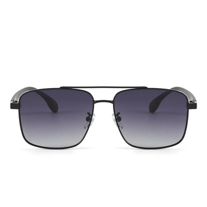 THE MEN THING Sunglasses J3293 - GLACIER LUXE - HD Polarised Sunglasses for Men - UV400 Protection, Stainless Steel Frame - Gradient Grey Lenses