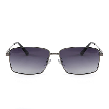 THE MEN THING Sunglasses J3298 - OBSIDIAN LUXE - HD Polarised Sunglasses for Men - UV400 Protection, Stainless Steel Frame - Gradient Grey Lenses
