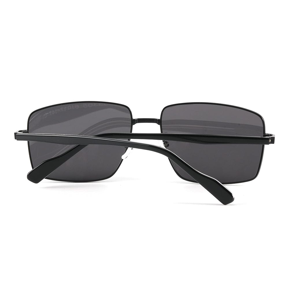 THE MEN THING Sunglasses J3305 - PHANTOM SHADE - HD Polarised Sunglasses for Men - UV400 Protection, Stainless Steel Frame - Black Lenses