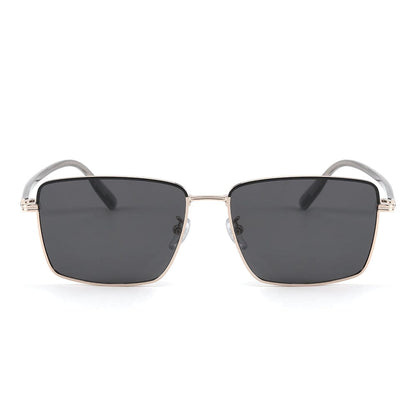 THE MEN THING Sunglasses J3308 - SLEEK VANTAGE- HD Polarised Sunglasses for Men - UV400 Protection, Stainless Steel Frame - Black-Grey Lens