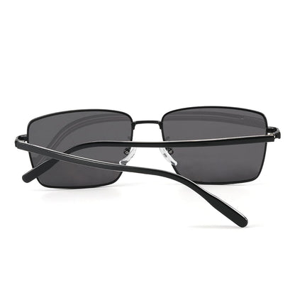 THE MEN THING Sunglasses J3308 - SLEEK VANTAGE- HD Polarised Sunglasses for Men - UV400 Protection, Stainless Steel Frame - Black Lens