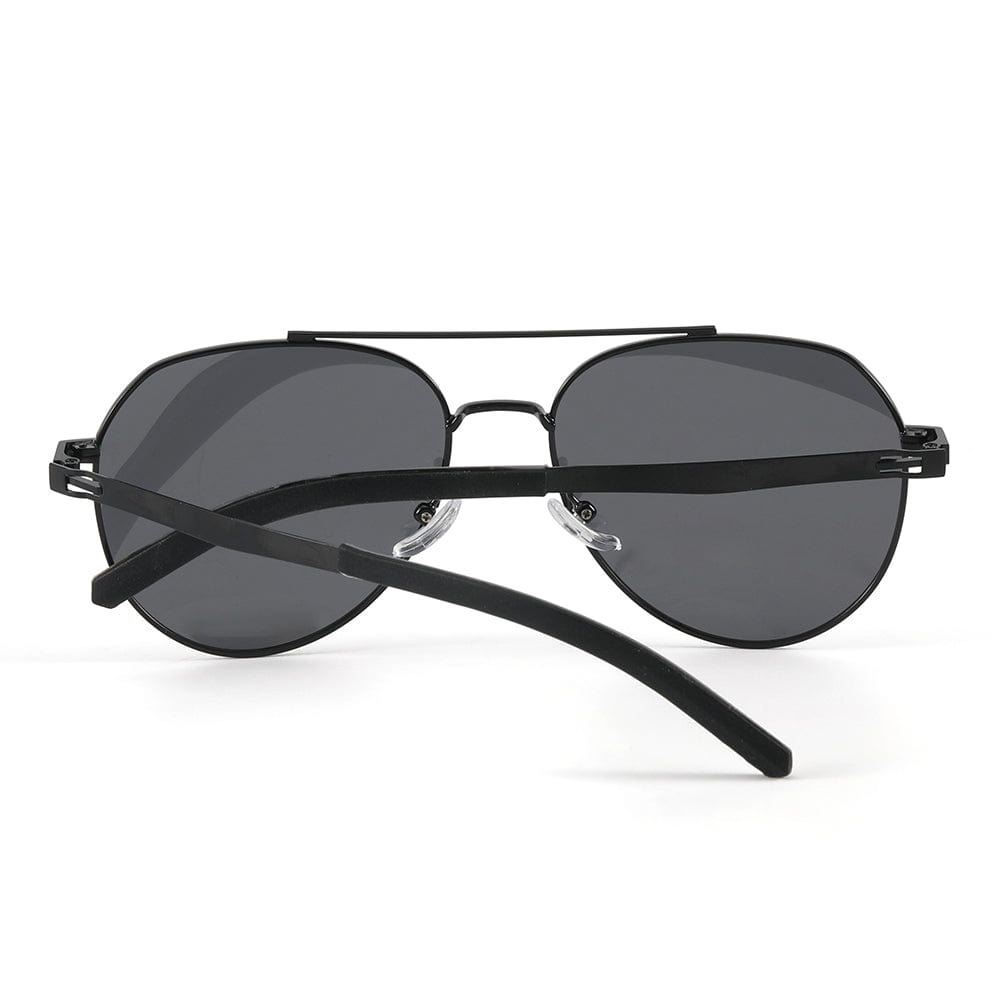 THE MEN THING Sunglasses J3332 - MYSTIC ARC - HD Polarised Sunglasses for Men - UV400 Protection, Stainless Steel Frame - Black Lens