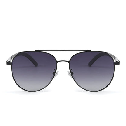 THE MEN THING Sunglasses J3332 - MYSTIC ARC - HD Polarised Sunglasses for Men - UV400 Protection, Stainless Steel Frame - Gradient Grey Lens