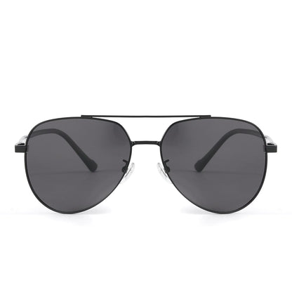 THE MEN THING Sunglasses J3335 - SUNLIT ELEGANCE - HD Polarised Sunglasses for Men - UV400 Protection, Stainless Steel Frame - Black Frame with Black Lens