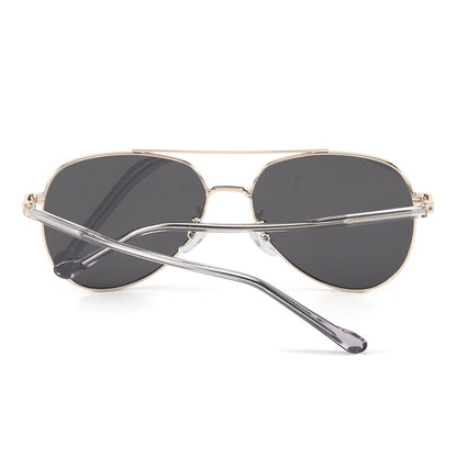 THE MEN THING Sunglasses J3335 - SUNLIT ELEGANCE - HD Polarised Sunglasses for Men - UV400 Protection, Stainless Steel Frame - Black-Gold Frame with Black Lens