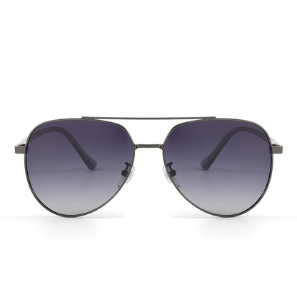 THE MEN THING Sunglasses J3335 - SUNLIT ELEGANCE - HD Polarised Sunglasses for Men - UV400 Protection, Stainless Steel Frame - Gunmetal Frame with Gradient Lens