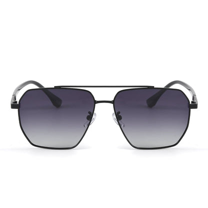 THE MEN THING Sunglasses J3337- SPECTRA NOIR- HD Polarised Sunglasses for Men - UV400 Protection, Stainless Steel Frame - Black Frame with Gradient Grey Lens
