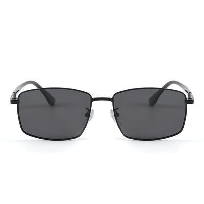 THE MEN THING Sunglasses J3351 - MISTY NOIR - HD Polarised Sunglasses for Men - UV400 Protection, Stainless Steel Frame - Black Frame with Black Lens