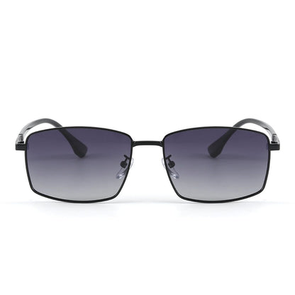 THE MEN THING Sunglasses J3351 - MISTY NOIR - HD Polarised Sunglasses for Men - UV400 Protection, Stainless Steel Frame - Black Frame with Gradient Lens