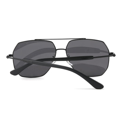 THE MEN THING Sunglasses J3354 - NOVA SHADE - HD Polarised Sunglasses for Men - UV400 Protection, Stainless Steel Frame - Black Frame with Black Lens