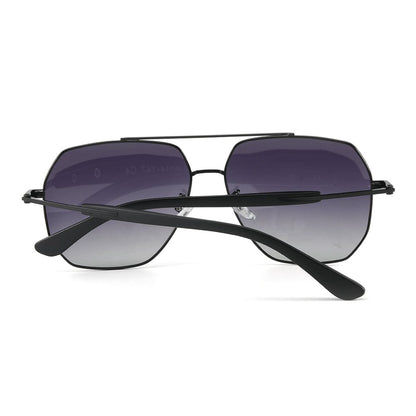 THE MEN THING Sunglasses J3354 - NOVA SHADE - HD Polarised Sunglasses for Men - UV400 Protection, Stainless Steel Frame - Black Frame with Gradient Grey Lens