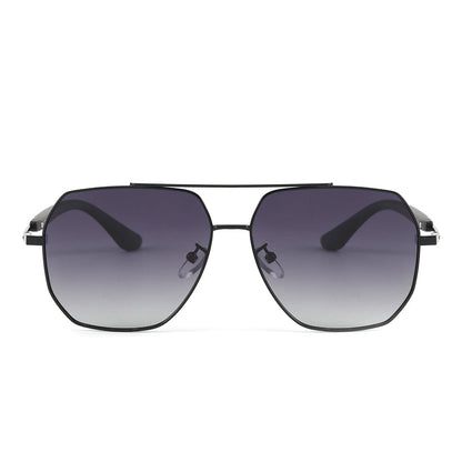 THE MEN THING Sunglasses J3354 - NOVA SHADE - HD Polarised Sunglasses for Men - UV400 Protection, Stainless Steel Frame - Black Frame with Gradient Grey Lens