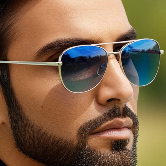 THE MEN THING Sunglasses S15110 BRONZE WHIRL HD Polarized Sunglasses for Men - UV400 Protection, Stainless Steel Frame