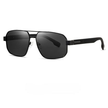 THE MEN THING Sunglasses Solid Black S15107 TACTICAL EDGE HD Polarized Sunglasses for Men - UV400 Protection, Stainless Steel Frame