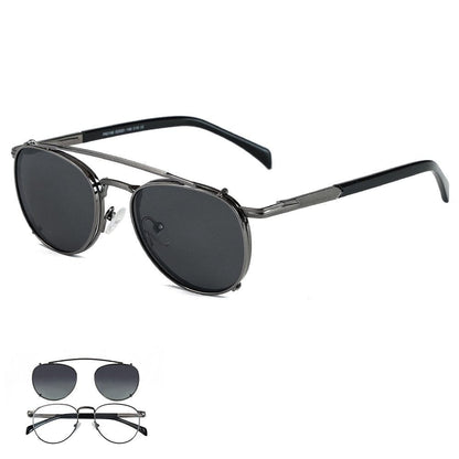 THE MEN THING Sunglasses Solid Dark Grey 2196 REGENT SHADOW HD Polarized Sunglasses for Men - UV400 Protection, Stainless Steel Frame