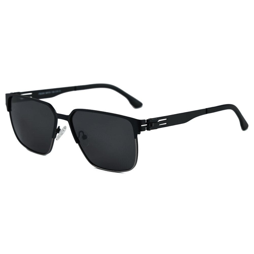THE MEN THING Sunglasses Solid Grey 2200 OPTIX CORE HD Polarized Sunglasses for Men - UV400 Protection, Stainless Steel Frame