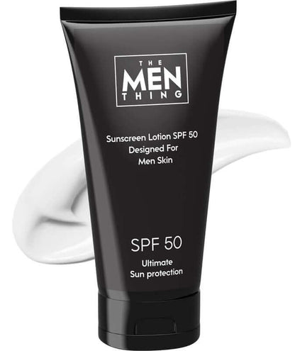 THE MEN THING Sunscreen NO NON-SENSE - SunScreen for Men Skin - SPF 50 P+++ - Oil-Free Man SunScreen with Zinc Oxide & Titanium Dioxide from Japan for All Skin Types - Normal to Oily Skin (50ml)