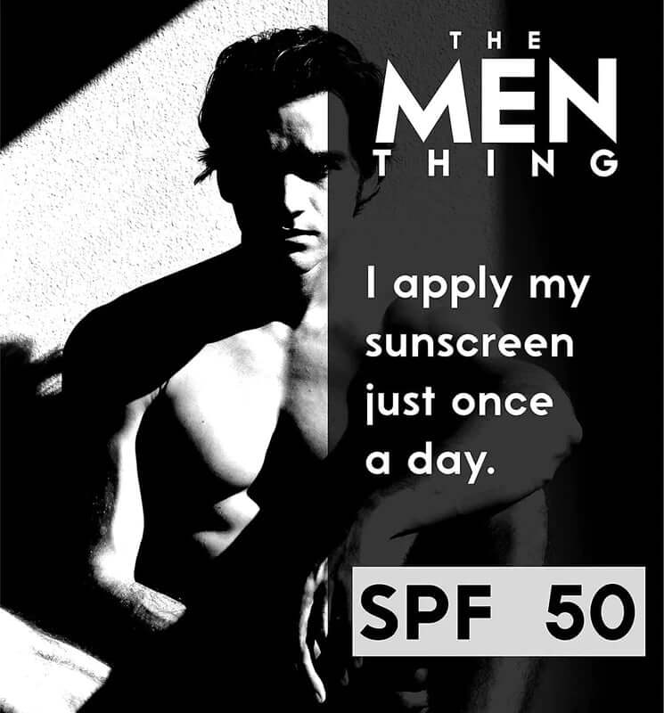 THE MEN THING Sunscreen NO NON-SENSE - SunScreen for Men Skin - SPF 50 P+++ - Oil-Free Man SunScreen with Zinc Oxide & Titanium Dioxide from Japan for All Skin Types - Normal to Oily Skin (50ml)