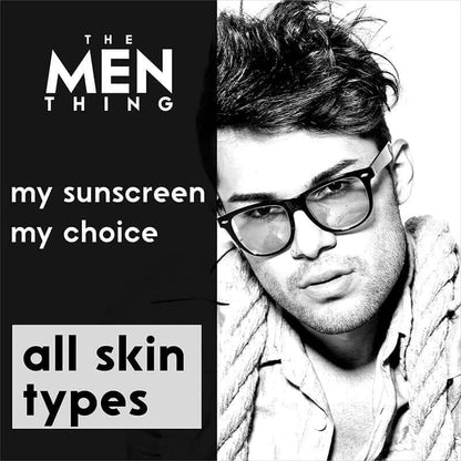 THE MEN THING Sunscreen NO NON-SENSE - SunScreen for Men Skin - SPF 50 P+++ - Oil-Free Man SunScreen with Zinc Oxide & Titanium Dioxide from Japan for All Skin Types - Normal to Oily Skin (50ml)